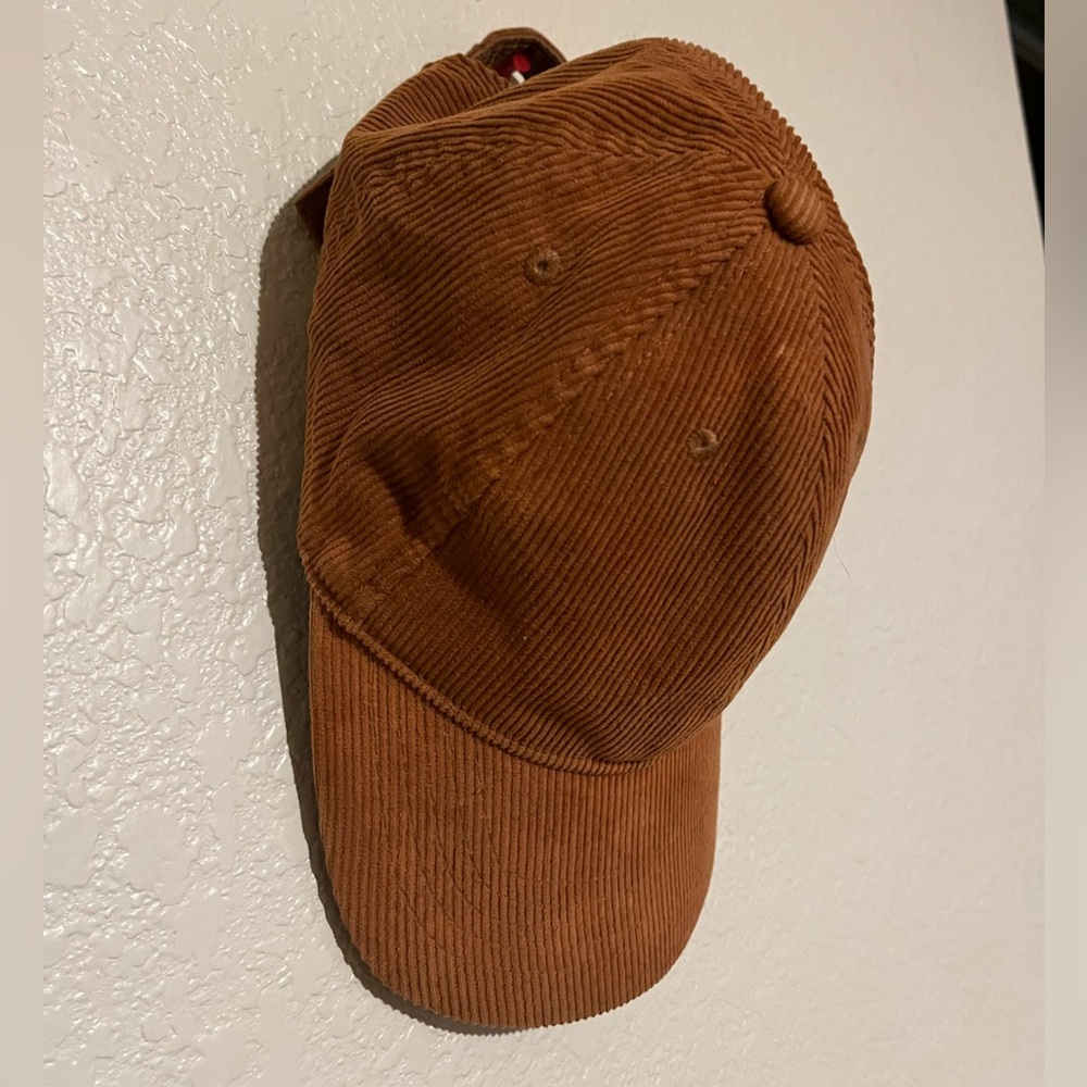 Burnt Orange Corduroy Cap